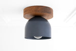 Load image into Gallery viewer, Metio Dome Scandinavian Oak Flush Mount Ceiling Light – Modern Minimalist Design for Living Room & Bedroom