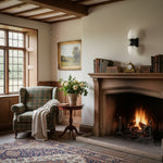 Cargar imagen en el visor de la Galería, Aplique de pared Tierlux Glass Art Deco Globe – Lámpara de metal y cristal para salón o baño