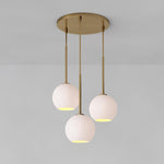 Load image into Gallery viewer, Selvion Minimalist Blown Glass Chandelier — Modern Sculptural Lighting for Dining or Living Spaces