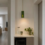Cargar imagen en el visor de la Galería, Green jade pendant light in an entryway
