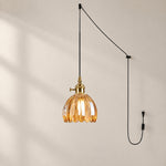 Charger l'image dans la visionneuse de galerie, Vintage Blossom Glass Plug-In Pendant Light