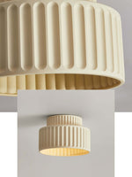 Load image into Gallery viewer, Resin Ceiling Light - Wabi Sabi Beige Flush Light for Nordic Interiors