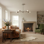 Load image into Gallery viewer, Mobilux Line Mid-Century Gold Sputnik Chandelier – Semi-Flush Geometric Brass Fixture