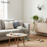 Cargar imagen en el visor de la Galería, Aplique de pared Diora Minimalist Linen Shade, perfecto para dormitorio, pasillo y sala de estar.