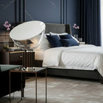 Cargar imagen en el visor de la Galería, Lámpara de Mesa de Vidrio Moderna Bowlum - Luz Ambiental Icónica en Forma de Cuenco para Sala de Estar N46