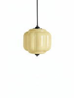 Load image into Gallery viewer, Eloise Vintage Inspired Scalloped Milk Glass Pendant - Modern Accent Light for Kitchen and Bedroom