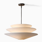 Load image into Gallery viewer, Solivara 3 Tier Linen Pendant Light – Modern White Linen Pendant
