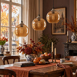 Charger l'image dans la visionneuse de galerie, Bubble Glass Globe 3 - Light Single Pendant Light With Adjustable Cord