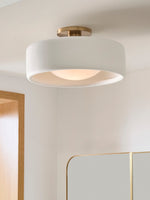 Load image into Gallery viewer, Cerova Porcelain Flush Mount Ceiling Light – Modern Low-Profile Fixture