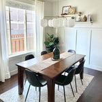 Bild in Gallery-Viewer laden, Lumivelle 5-Licht Glas Kronleuchter – Moderne Metall Runde Beleuchtung