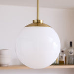 Load image into Gallery viewer, Rivolence Clean-Line Round Glass Pendant — Elegant Ambient Light for Home or Café Interiors