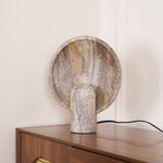 Load image into Gallery viewer, Wabi-sabi Style Eclipse Stone Travertine Table Lamp M03