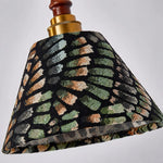 Cargar imagen en el visor de la Galería, Fabric shade and wood hardware detail