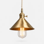 Bild in Gallery-Viewer laden, Hammered Bell brass pendant light