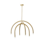 Charger l'image dans la visionneuse de galerie, Lustre à arc Borvia – Design moderne du milieu du siècle, finition champagne