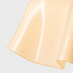 Charger l'image dans la visionneuse de galerie, Vintage scalloped opaline glass pendant light view 12