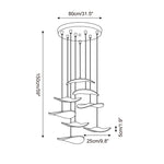 Load image into Gallery viewer, Twisora Wood Chandelier