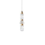Load image into Gallery viewer, Contemporary Hanging Light - Iron Metal Glass Gold Brown Damp-rated