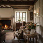 Cargar imagen en el visor de la Galería, Aplique de pared Tierlux Glass Art Deco Globe – Lámpara de metal y cristal para salón o baño