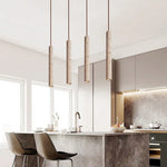 Load image into Gallery viewer, Japanese Wabi Sabi Yellow Travertine Cylinder 1-Light Pendant Light M13