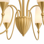 Load image into Gallery viewer, French Copper and Glass Chandelier for Dining Room