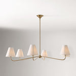 Load image into Gallery viewer, Fibura Linear Fabric Chandelier - Modern Brass Linear Chandelier