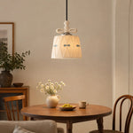 Bild in Gallery-Viewer laden, Hand-painted ceramic pendant light in a warm dining room