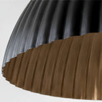 Load image into Gallery viewer, Gold lined ribbed metal shade edge detail
