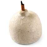 Bild in Gallery-Viewer laden, Close-up of handmade textured paper pendant shade and ceramic top detail