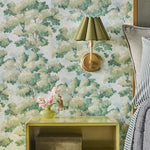 Cargar imagen en el visor de la Galería, Aplique de pared Capirise con pantalla plisada - Lámpara de dormitorio de tela festoneada