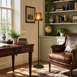 Load image into Gallery viewer, Amber Ribbed Floor Lamp