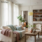 Cargar imagen en el visor de la Galería, Lámpara colgante Coloria Soft-Glow de cristal opalino: una lámpara colgante contemporánea para la sala de estar.