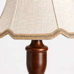 Load image into Gallery viewer, Vintage Fabric Table Lamp with Scalloped Shade