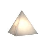 Load image into Gallery viewer, Alabaster Pyramid Table Lamp