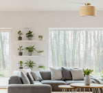 Load image into Gallery viewer, Dumora Drum Woven Ceiling Light - Rustic Boho Semi Flush Mount Light