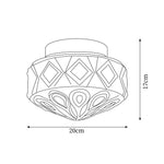 Cargar imagen en el visor de la Galería, Lámpara de techo de cristal Tolla