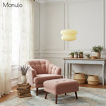 Cargar imagen en el visor de la Galería, Lámpara colgante Coloria Soft-Glow de cristal opalino: una lámpara colgante contemporánea para la sala de estar.