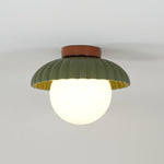 Load image into Gallery viewer, Stylish Alien Cream Style Ceiling Light in Beige Metal and Glass