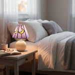 Load image into Gallery viewer, Vintagia Mushroom Moon Stained Glass Table Lamp - Artistic Accent Ceramic Base Light for Living Room or Bedroom