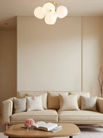 Load image into Gallery viewer, Glass Globe Flush Mount Light - Elegant Modern 5 Globe Ceiling Light