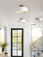 Load image into Gallery viewer, Cerova Porcelain Flush Mount Ceiling Light – Modern Low-Profile Fixture