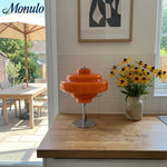 Cargar imagen en el visor de la Galería, Lámpara de mesa de cristal Koloro: moderna lámpara de niveles para espacios de estar o de trabajo