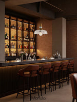 Load image into Gallery viewer, Vintage Brass Clear Glass Flower Pendant Light For Kitchen Island