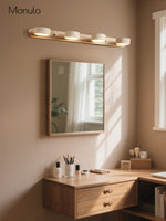 Bild in Gallery-Viewer laden, Travira Mehrkopf-Wandleuchte – Moderne Steinkleuchte für das Badezimmer
