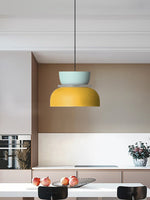 Cargar imagen en el visor de la Galería, Lámpara colgante con pantalla de cuenco de acrílico colorido Macaron