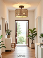 Load image into Gallery viewer, Bohemian Style Semi-Flush Mount Ceiling Light