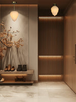 Charger l'image dans la visionneuse de galerie, Plafonnier fixe Art Déco en verre laiteux à boutons floraux