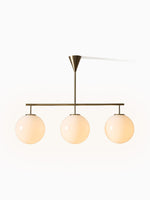 Bild in Gallery-Viewer laden, Ulvara Glas-Kugel Linear Cluster Deckenlampe – Zeitgenössischer Stil für Wohnraum & Kücheninsel