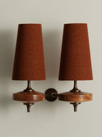 Load image into Gallery viewer, Rowan Retro Fabric Shade Wall Sconce – Classic Fabric Lighting For Bedroom