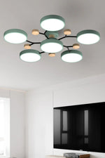 Load image into Gallery viewer, Multihead Disc Morandi Color Branch Ceiling Light